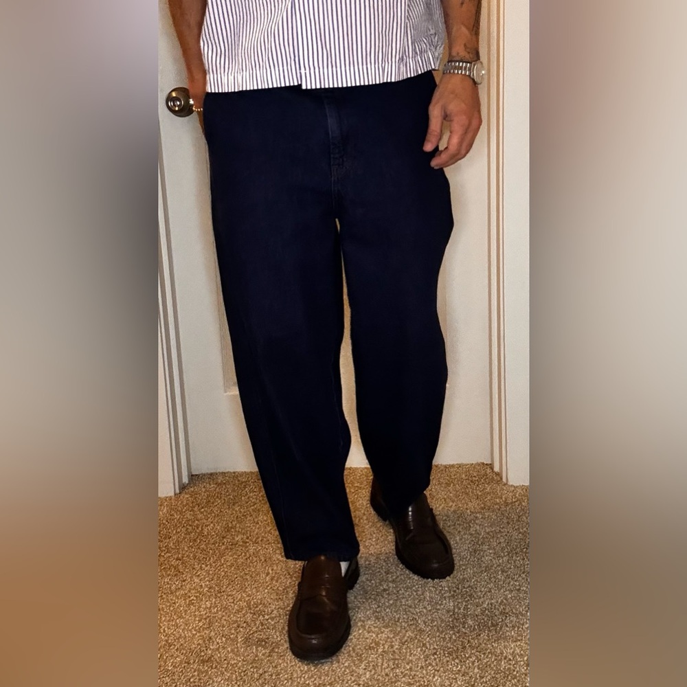Uniqlo Dark Navy Wide Leg Pants